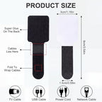 100 Pcs Cable Management Under Desk, Hook and Loop Cable Straps, Black - color: Black