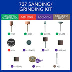 Dremel 727-01 Sanding & Grinding Rotary Tool Accessory Kit with Case, 31-Piece – Includes Grinding Stones, Sanding Bands, Cut-Off Wheel and Mandrel - style: New Model