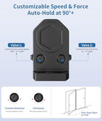Automatic Door Closer for Home or Commercial, Heavy Duty Door Slower Closer No Slam, Hydraulic Door Soft Closer with Hold Open, Self Closing Mechanism for Ensure Smooth and Secure,Small - size: Small, style: JetBlack