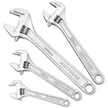 MAXPOWER 4-Pc Adjustable Wrench 6" 8" 10" 12", Smooth Parallel Jaw - size: 6" 8" 10" 12"