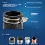 Supply Giant 1 inch Flexible coupling, Black, 10 Pack