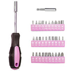CARTMAN Complete Household Tool Set, Pink Hand Kit With Storage Case - color: Light Pink