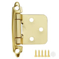 30 Pack 15 Pair Gold Cabinet Hinges, 1/2" Overlay Semi-Concealed Hinges - color: Gold, size: 1/2" Overlay