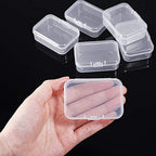 Jetec 6 Pieces Small Clear Plastic Storage Box, 2.5 x 1.7 x 0.8 Inch - size: 2.5 x 1.7 x 0.8 Inch