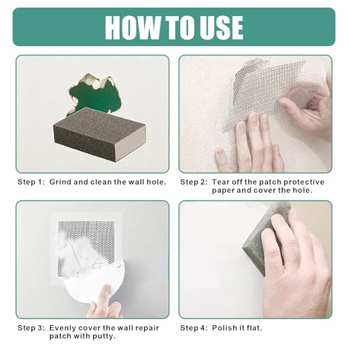 8Pcs 4 Inch Drywall Patch, Wall Repair Patches Wall Hole Repair Patch - size: 4 Inch_8Pcs