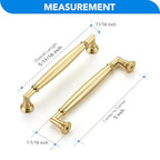 HOME EDIT Brushed Gold Cabinet Handles 5 Inch Pulls 10 Pack - color: Brushed Gold, size: 5 inches Hole Center