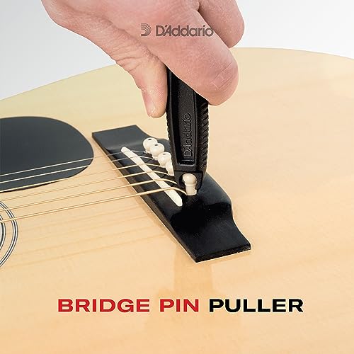 D'Addario Accessories Pro-Winder Guitar String Winder, Cutter, Bridge Pin Puller - All in One Guitar Tool - Black - color: Black, style: Guitar