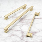 Alzassbg Brushed Gold Cabinet Pulls and Handles 10 Pack, AL3061MGP - color: Brushed Gold, size: 3-3/4" Hole Center