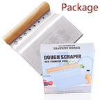 ALLTOP Dough Bench Scraper/Cutter/Chopper, 1 Pack - color: Wooden