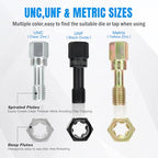 Nilight 61PCS Thread Chaser Set SAE Metric Universal UNC UNF Sizes - size: 61PCS Metric & SAE