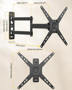 FORGING MOUNT Corner TV Wall Mount Full Motion TV Mount for 17-50 inch TVs - size: Fits 17-50'' TVs