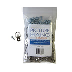 PHS D-Ring Picture Hangers, Holds 10 lb, 100 Pack with Screws - size: 100 Pack