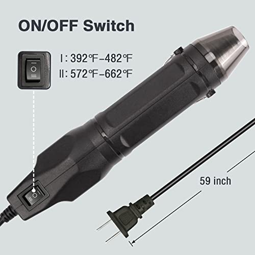 LDK Electric Soldering Iron Kit & Dual Temp Mini Heat Gun - color: Black & Soldering Iron