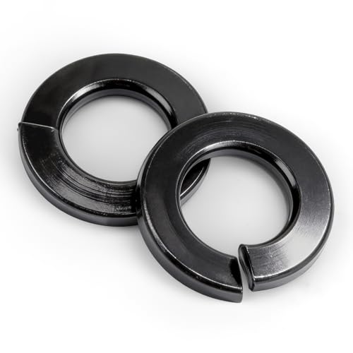 100Pcs 1/4" Spring Lock Washer, Black 304 Stainless Steel - color: Black, size: 1/4 Inch