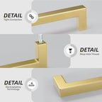 Goldenwarm 25 Pack 3.75 Inch Gold Cabinet Handles Brushed Gold Cabinet Pull - color: Gold, size: 3-3/4in Hole Centers