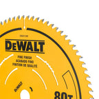 DEWALT 12 Inch 80T Carbide Circular Saw Blade, Fine Finish Saw Blade (DWA11280) - size: One Size