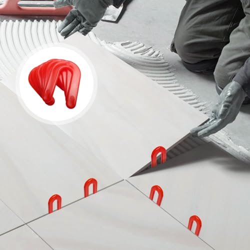 200 Horseshoe Tile Spacers, 1/8-Inch U-Shaped Plastic Spacers for Tile Leveling System Floor Wall Tile Installation - size: 1/8"-200 Pcs