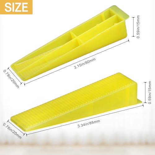Storystore 400pcs Reusable Tile Wedges for 1/8", 1/16", 1/32" Tile Spacers - size: 400