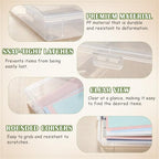 Jetec 6 Pieces Small Clear Plastic Storage Box,13.3 X 9.3 X 2 Inch - size: 13.3 x 9.3 x 2 Inch