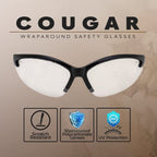 Global Vision Safety Shop Glasses - color: Black Frame/Clear Lens