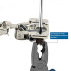 DTC 1-1/4" Overlay Soft Close 105 Degree 2 Cam Press in Face Frame Concealed Cabinet Hinge 6-Way Adjustable E8Q115NH (10 Pack) - size: 1-1/4 Inch