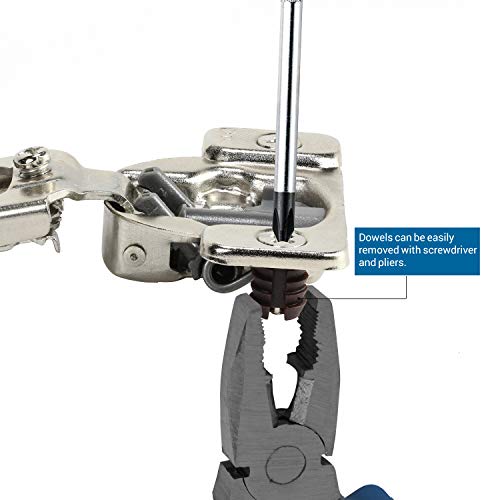 DTC 1/2" Overlay Soft Close 105 Degree 2 Cam Press in Face Frame Concealed Cabinet Hinge 6-Way Adjustable H8E055H (10 Pack) - size: 1/2 Inch