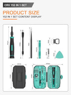 Precision Small Screwdriver Set,152 in 1 Precision Screwdriver set with Case,Electronics Repair Tool Kit for Computer, Laptop, iPhone, Macbook, PC, Glasses,mobile Phone Repair Kit