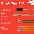 Artlicious Craft Paint Brushes Set for Kids, Acrylic Painting, 25 Pack - style: 25 Pack