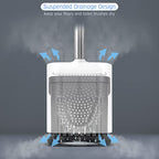 Sellemer Silicone Toilet Brush, Ventilation Slots Base Holder 4 Pack, White - color: White-4pcs