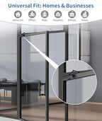 Automatic Door Closer for Home or Commercial, Heavy Duty Door Slower Closer No Slam, Hydraulic Door Soft Closer with Hold Open, Self Closing Mechanism for Ensure Smooth and Secure,Small - size: Small, style: JetBlack
