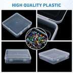 Jetec 6 Pieces Small Clear Plastic Storage Box, 5.9 x 5.9 x 1.5 Inch - size: 5.9 x 5.9 x 1.5 Inch