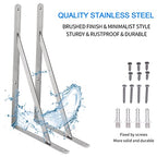 YUMORE 20 Inch Shelf Bracket, Heavy Duty L Bracket, 2 Pack - size: 20"(Soild)