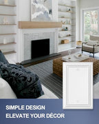 Switch Plates Outlet Covers, 2-Pack Metal Wall Plates, Pure White - color: Pure White, size: 1 Blank 2PK