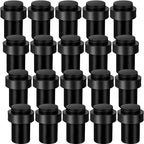Chumia 6 Pcs Floor Mounted Door Stopper Stainless Steel,Black - color: Black