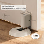 PANALI Windproof Door Stopper, Brass Mechanical Door Stop, 1 Pack, White - color: White