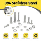 23 Sets 1/4-20x1-3/4 Bolt and Nut Set, Flat & Lock Washers Included,92PCS - size: 1/4-20x1-3/4" 23sets