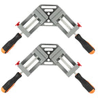 HOIGON 2 Pack Double Handle Corner Clamp, 90 Degree Right Angle Corner Clamp with Adjustable Swing Jaw Aluminum Alloy for Woodworking, Welding, Framing - size: 2 PCS