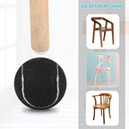 Macarrie 60 Pcs Precut Tennis Balls for Chairs Legs, Black - color: Black