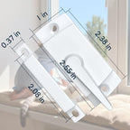 Sliding Window Sash Locks White ZUONAI 2 Pack Cam Sash Locks for Double Hung Window Latch Lock Security Vinyl Window Sash Lock and Keeper Replacement for Vertical and Horizontal Sliding Windows - color: White