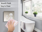 Henne Bery Soft Modern Decorative Wall Plate Switch Plate Outlet Cover (Toggle/Duplex, Satin Nickel) - style: Toggle/Duplex