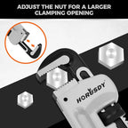 HORUSDY 18-Inch Pipe Wrench, Aluminum Heavy-Duty Adjustable Plumbing Wrench, 450mm, 1/2"–2" Pipe Capacity, Strong Grip & Durable, Lightweight Gray for Professionals & DIY - style: 18" Lightweight Aluminum