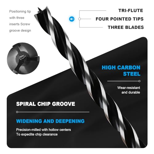 1-1/4" x 18" Auger Drill Bit with SDS Plus Shank for Wood - size: 1-1/4"x18"