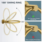 FORIOUS Toilet Paper Holder and Towel Ring Set, Bathroom Accessories Set - color: Brushed Gold