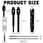 Diamond Core Drill Bit 1-3/8"(35mm) with Pilot Bit & Adapters (SDS Plus & Hex) – Upgraded Welded Segments, 8.6" Depth – for Concrete, Solid Brick, Hollow Brick, Masonry & More - size: (1-3/8"/35mm)