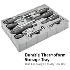 Ingersoll Rand 9-Piece Screwdriver Set, Slotted (1/4"x1.5", 1/4"x4", 5/16"x6"), Phillips (#2x1.5", #2x4", #3x6"), Offset (3/16"x#1, 1/4"x#2) – SVCM Steel, Magnetized Tips, Hex Bolsters – 752059X - style: Screwdriver