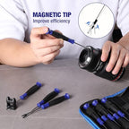 WORKPRO 10-Piece Precision Screwdriver Set with Pouch - color: Blue