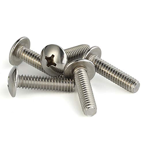 Mellewell #4-40 x 3/4" Truss Head Machine Screws, Full Thread, 18-8 Stainless Steel, Quantity 100 - color: Silver, size: #4-40 x 3/4"