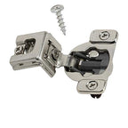 DTC 1-1/4" Overlay Soft Close 105 Degree 2 Cam Press in Face Frame Concealed Cabinet Hinge 6-Way Adjustable E8Q115NH (10 Pack) - size: 1-1/4 Inch