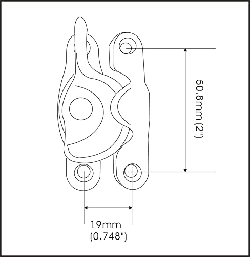QCAA Forged Brass Sash Lock in Solid Brass, CTC 2", Brushed Antique Brass, 8 Pack, Made in Taiwan - color: Brushed Antique Brass, size: 8 Pack
