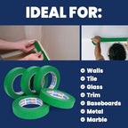 Adhes Green Masking Tape Painters Tape 1 Inch x 55 Yards - size: 1‘’ x 55yds